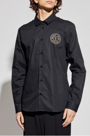 Versace Jeans Couture Hemd mit gesticktem Logo