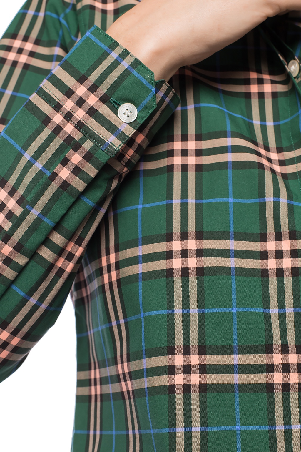 dark green burberry shirt