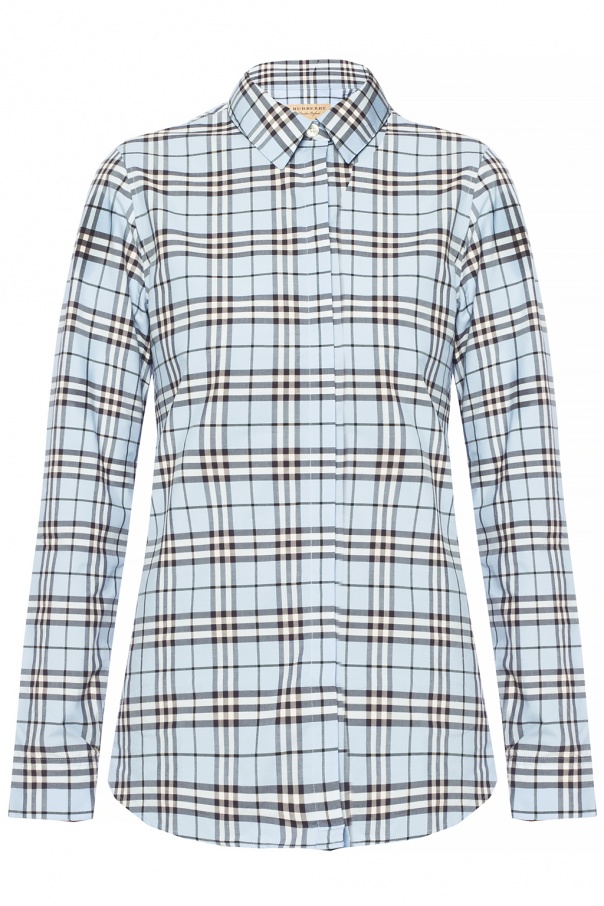 sky blue burberry shirt