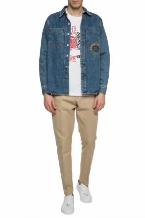 Logo-printed denim shirt od Burberry