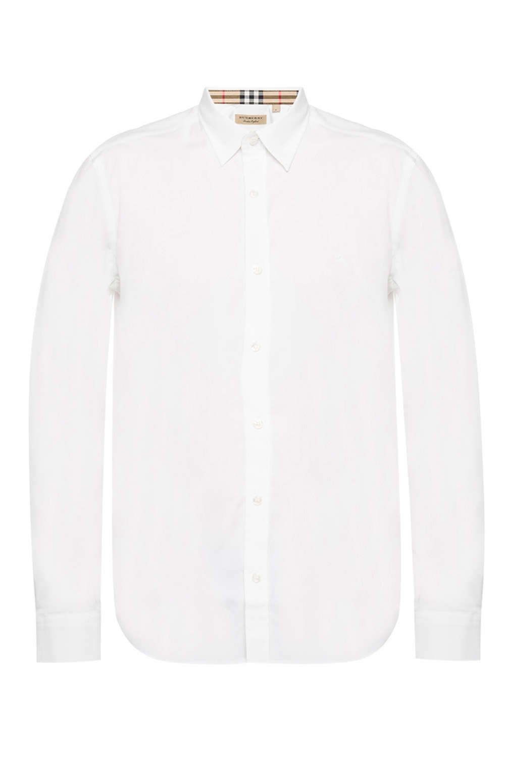 Burberry logo-embroidered Cotton-poplin Shirt - Men - White Casual Shirts - M