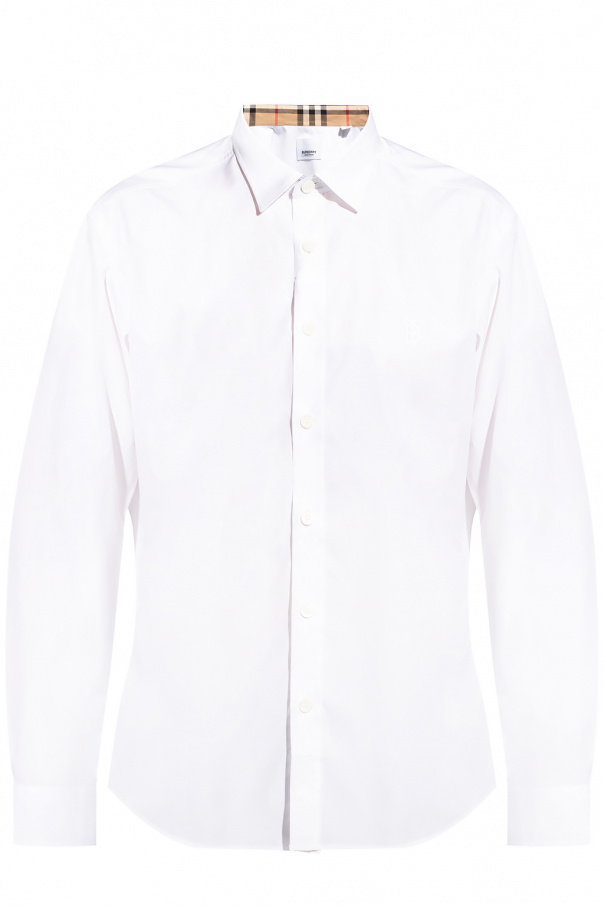 burberry with Logo-embroidered shirt