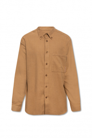 burberry pleated detail buttoned shirt item