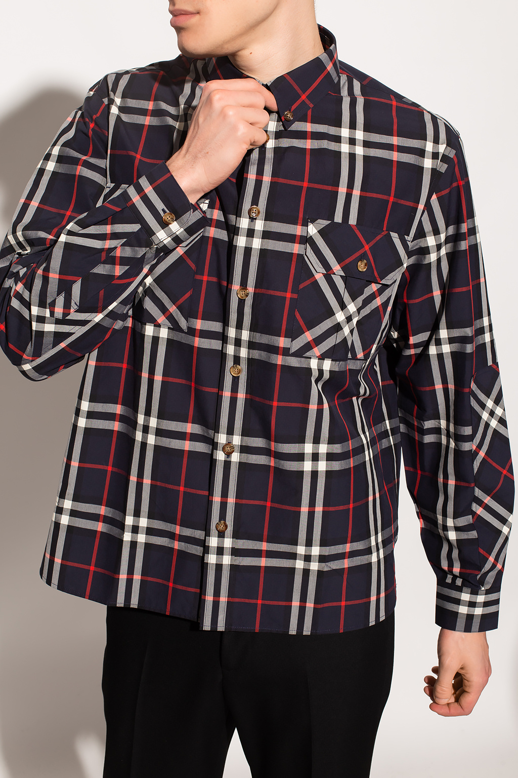 burberry cuir Cotton shirt