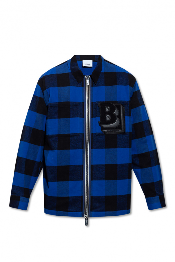 Burberry Burberry check stripe cotton flannel shirt