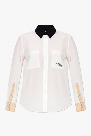 BURBERRY PATTERNED SHIRT WITH LOGO