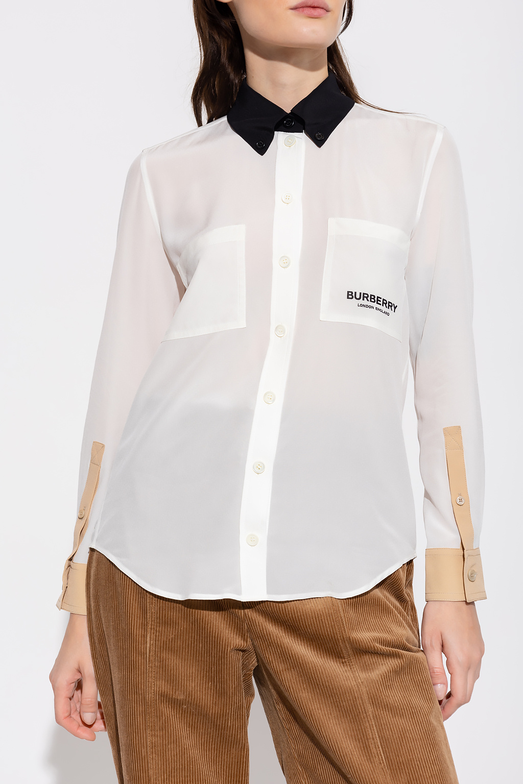 burberry Beige ‘Anette’ silk shirt