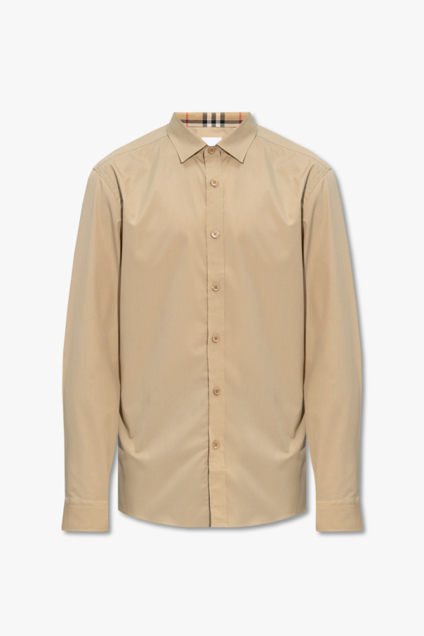 Burberry pleated ‘Sherwood’ monogrammed shirt