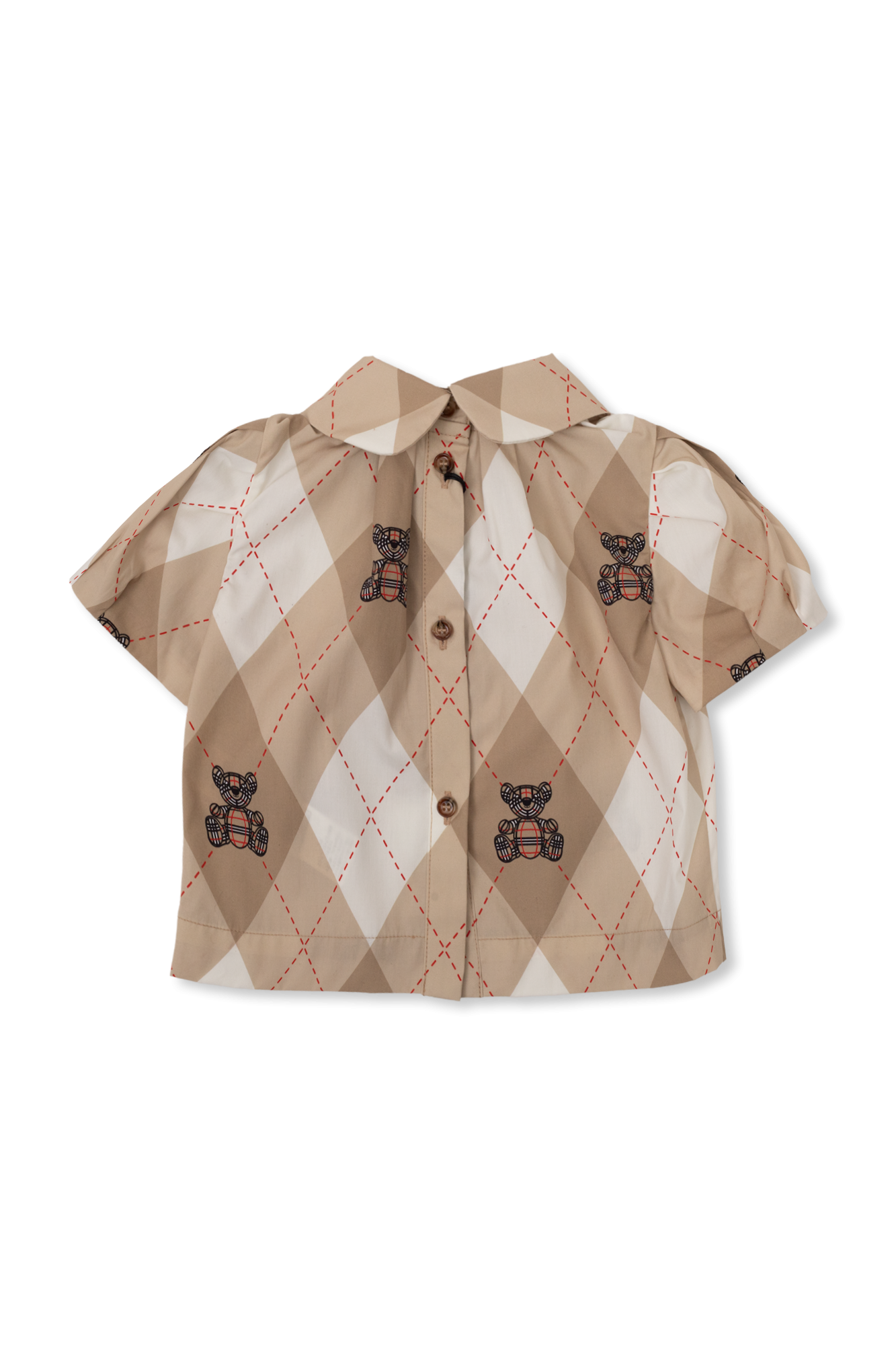 burberry Bianco Kids Checked top