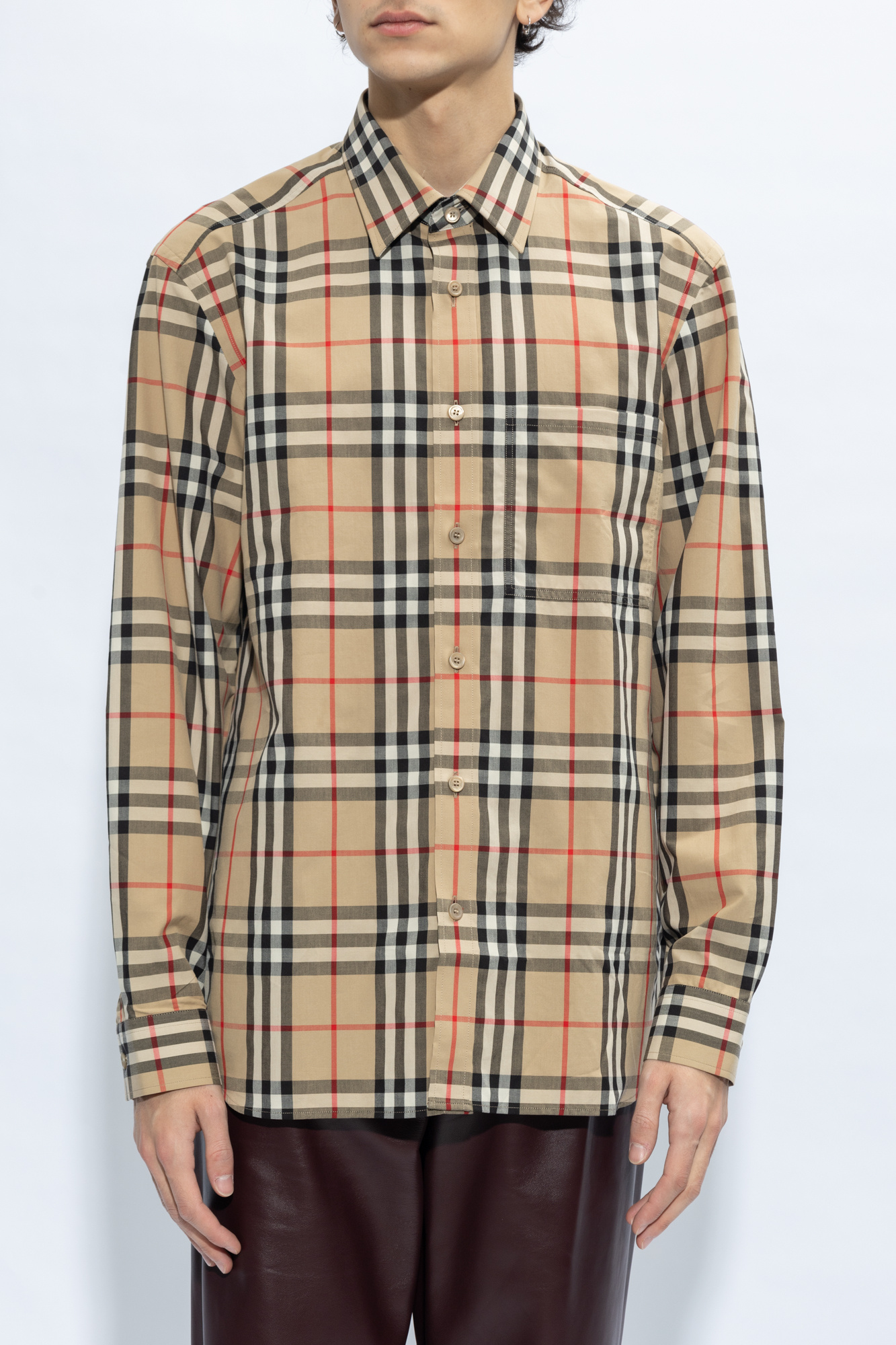burberry flat Shirt with ‘Nova Check’ pattern