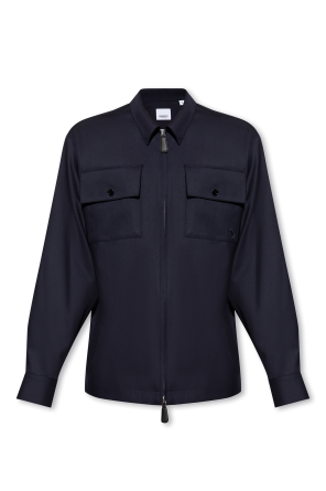 Burberry Mid-Length Kensington Heritage Trench Coat in Navy Blue Cotton