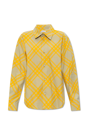 burberry check pattern cotton poplin shirt item