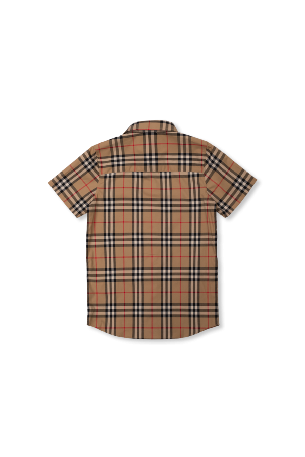 Burberry cat Kids Shirt with short sleeves