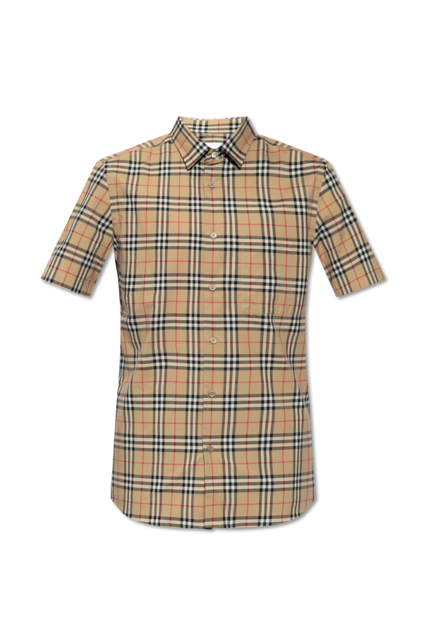 Shirt with ‘Nova Check’ pattern od strap Burberry