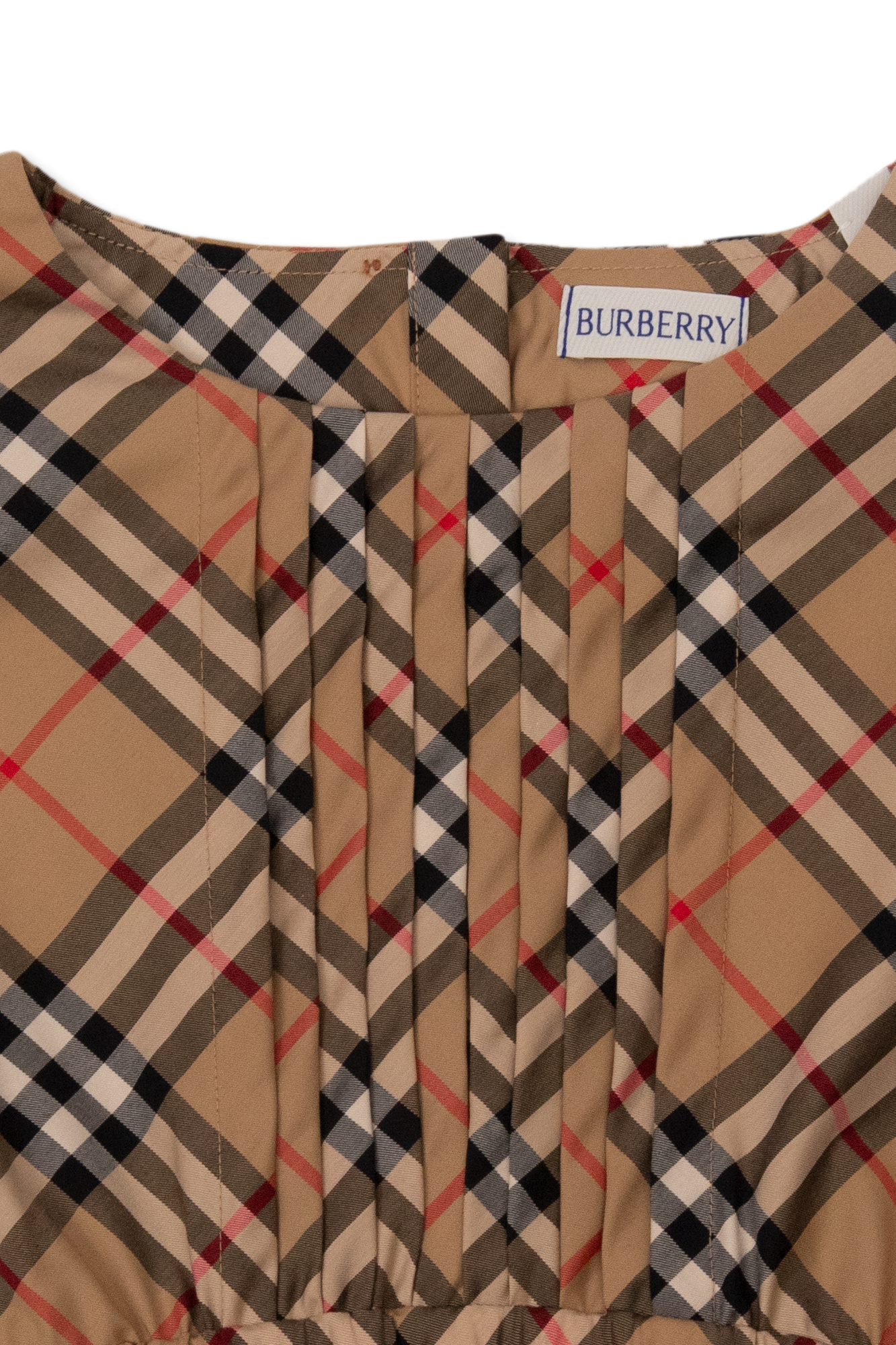 burberry greige Kids Checked top