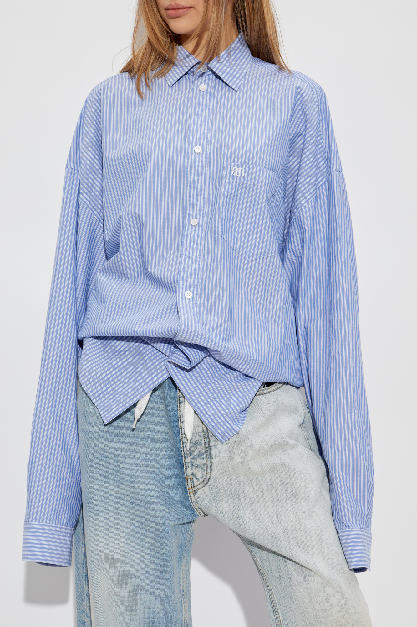 Balenciaga shirt lounge with stripe pattern