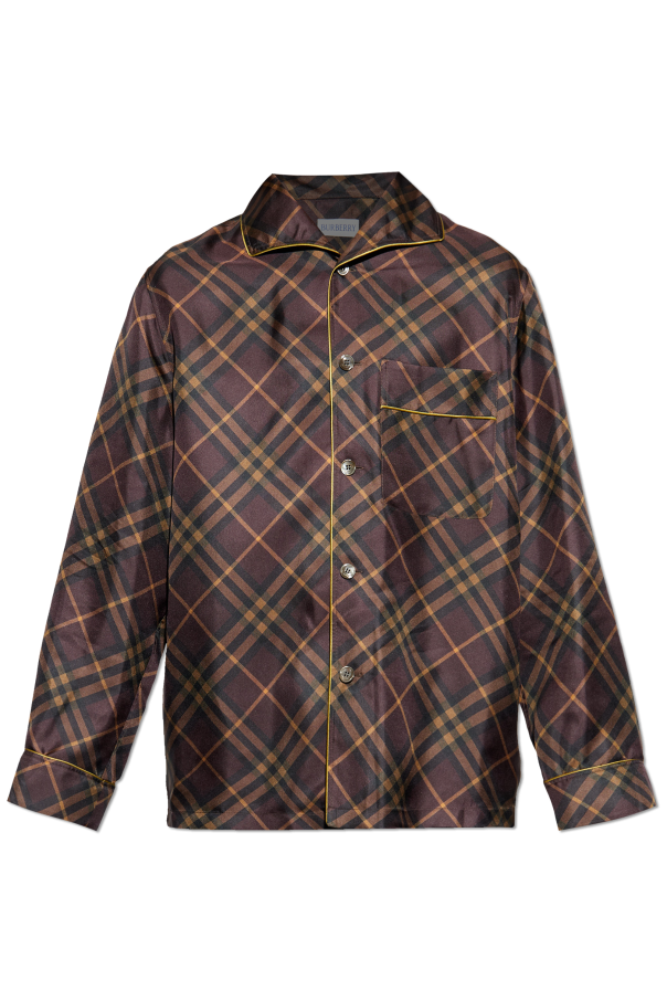 Silk shirt with a check pattern od Burberry