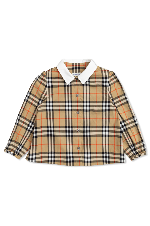 Plaid pattern shirt od Burberry Kids