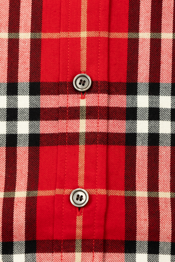 Burberry Kids Camisa con estampado de cuadros