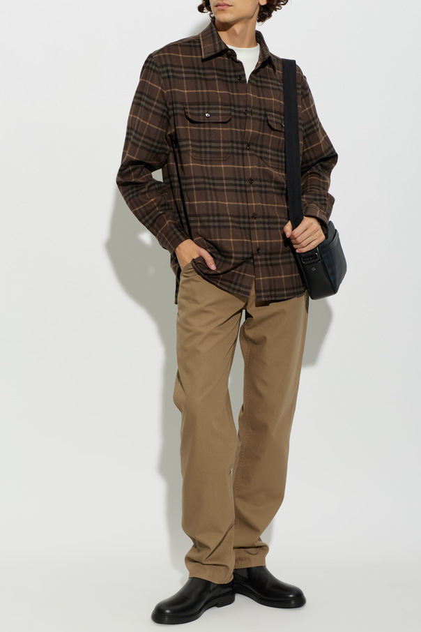 Burberry Camisa de lana ‘Cadoc’