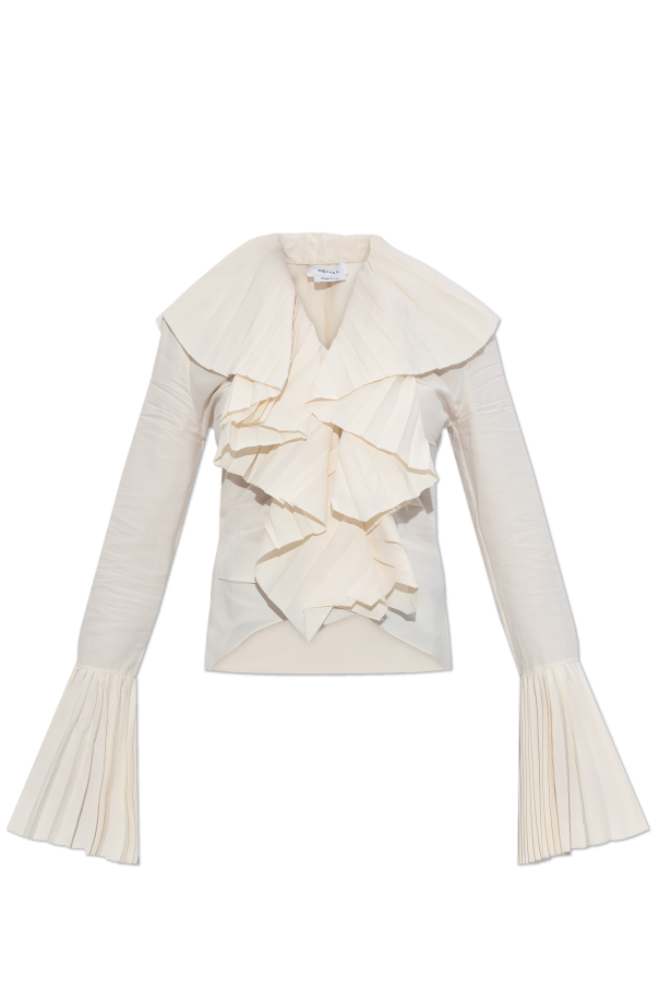 Top with pleated ruffles od Alexander McQueen