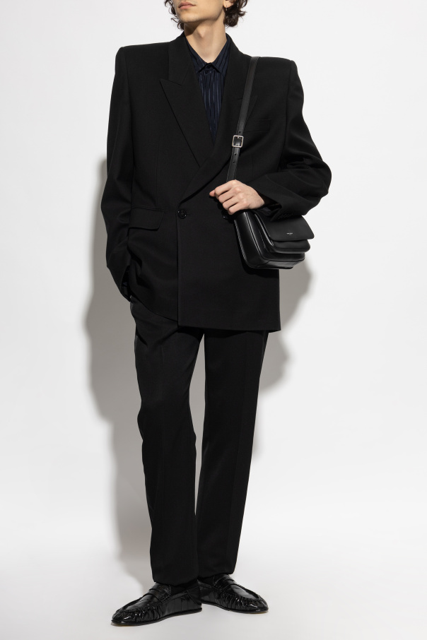 Saint Laurent Seidenhemd mit Streifenmuster