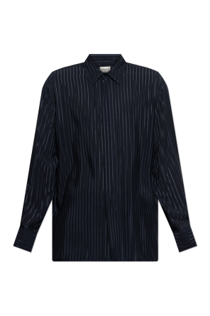 Silk shirt with striped pattern