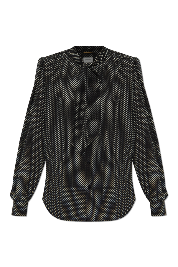 Blouse with tie at neckline od Saint Laurent