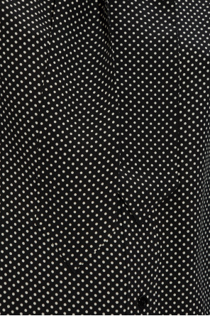 Saint Laurent Blusa con lazada en el escote