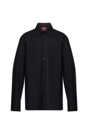 Cotton shirt with embossed logo