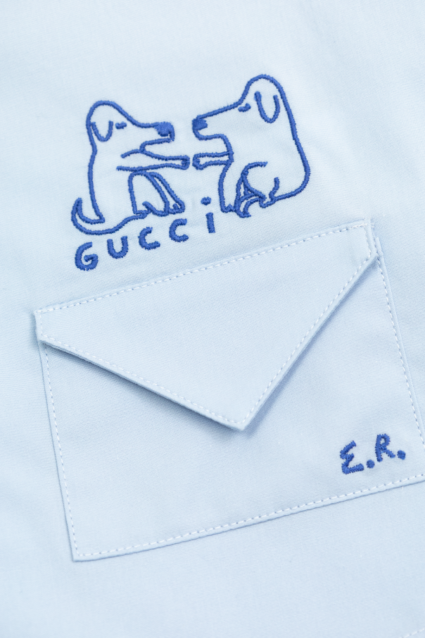 Gucci Kids Camisa de manga corta