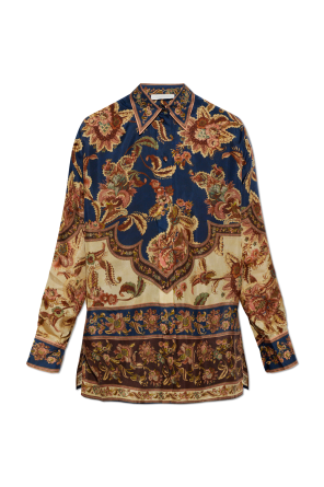 Silk shirt with print