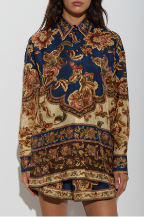 Zimmermann Camisa de seda con estampado