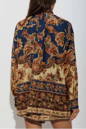 Zimmermann Camisa de seda con estampado