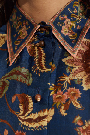Zimmermann Camisa de seda con estampado
