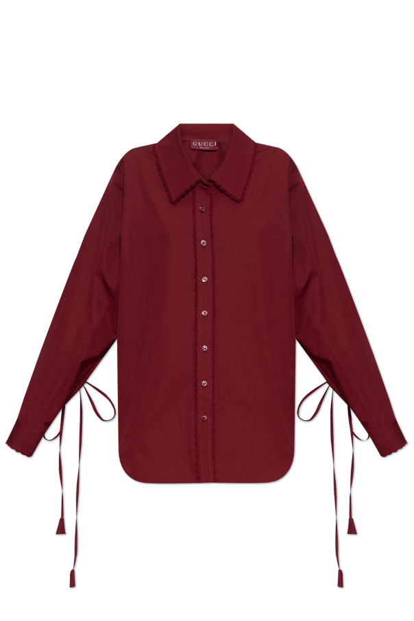 Shirt with lace trim, zdjęcie 1 Shirt with lace trim od Gucci