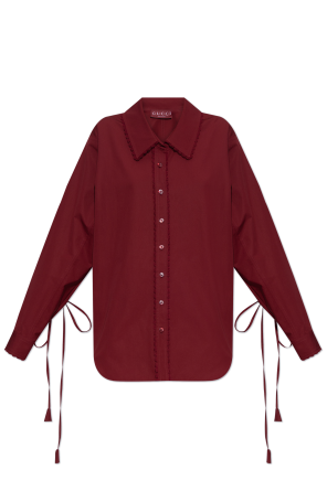 Shirt with lace trim