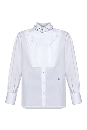 Shirt with stand collar