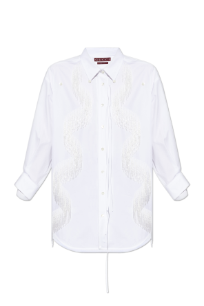 Shirt with shimmering fringes