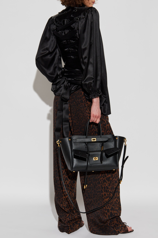 Balenciaga Silk shirt with decorative tie at neckline