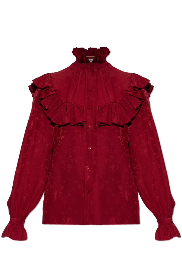 Shirt with floral motif od Saint Laurent