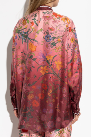 Gucci Seidenhemd mit Blumenmuster