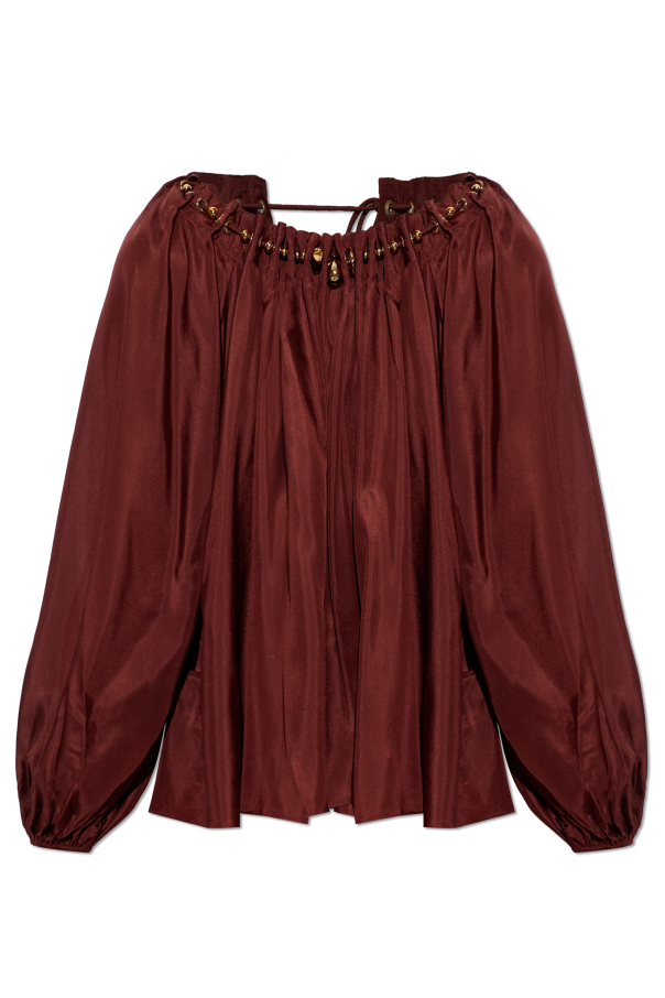 Oversized silk top od Zimmermann