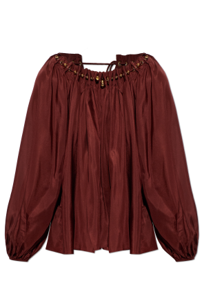 Oversized silk top