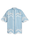 Zimmermann Linen shirt with broderie anglaise
