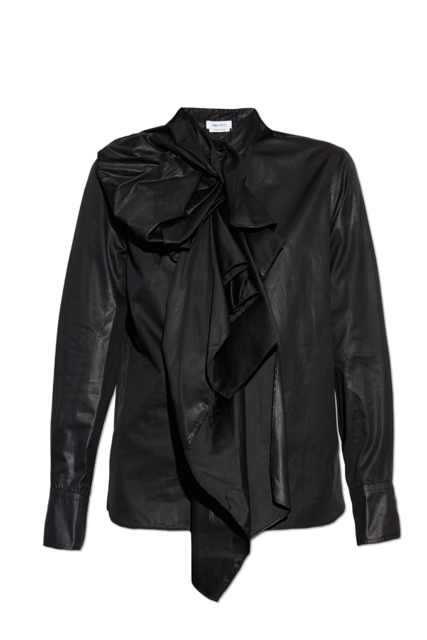 Shirt with decorative draping od Alexander McQueen