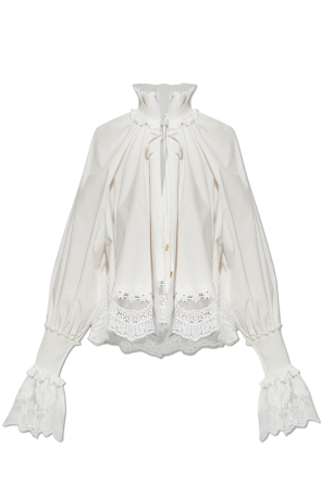 Koronkowy top typu `oversize`
