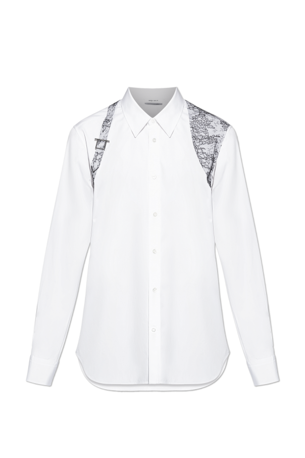 Shirt with lace inserts od Alexander McQueen