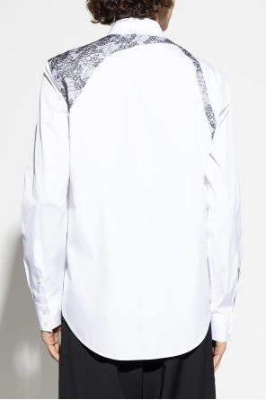 Alexander McQueen Camisa con inserciones de encaje