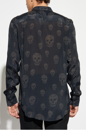 Alexander McQueen Hemd mit charakteristischem Totenkopf-Motiv